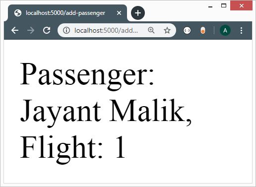 add passenger output browser image
