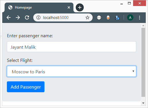 add passenger browser image