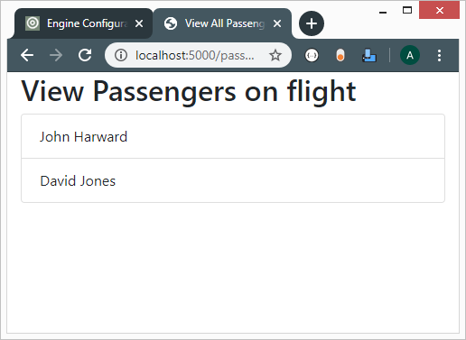 finished passengers page